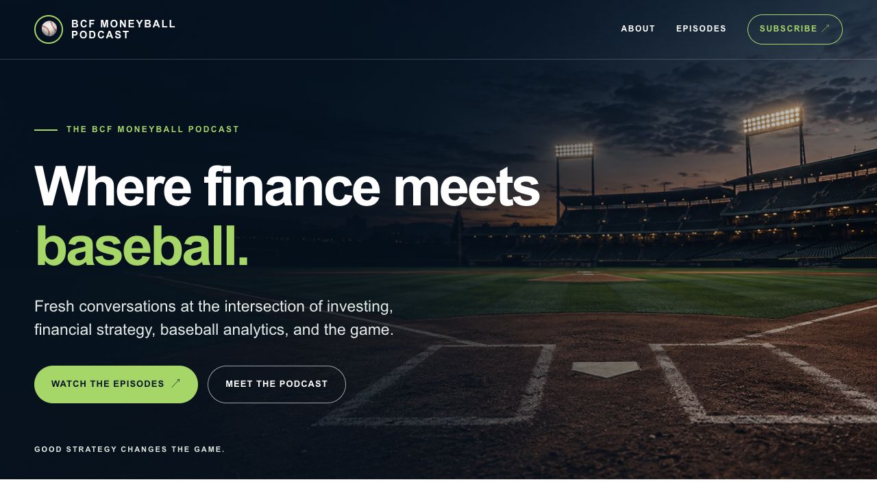 BCFMoneyball.com homepage