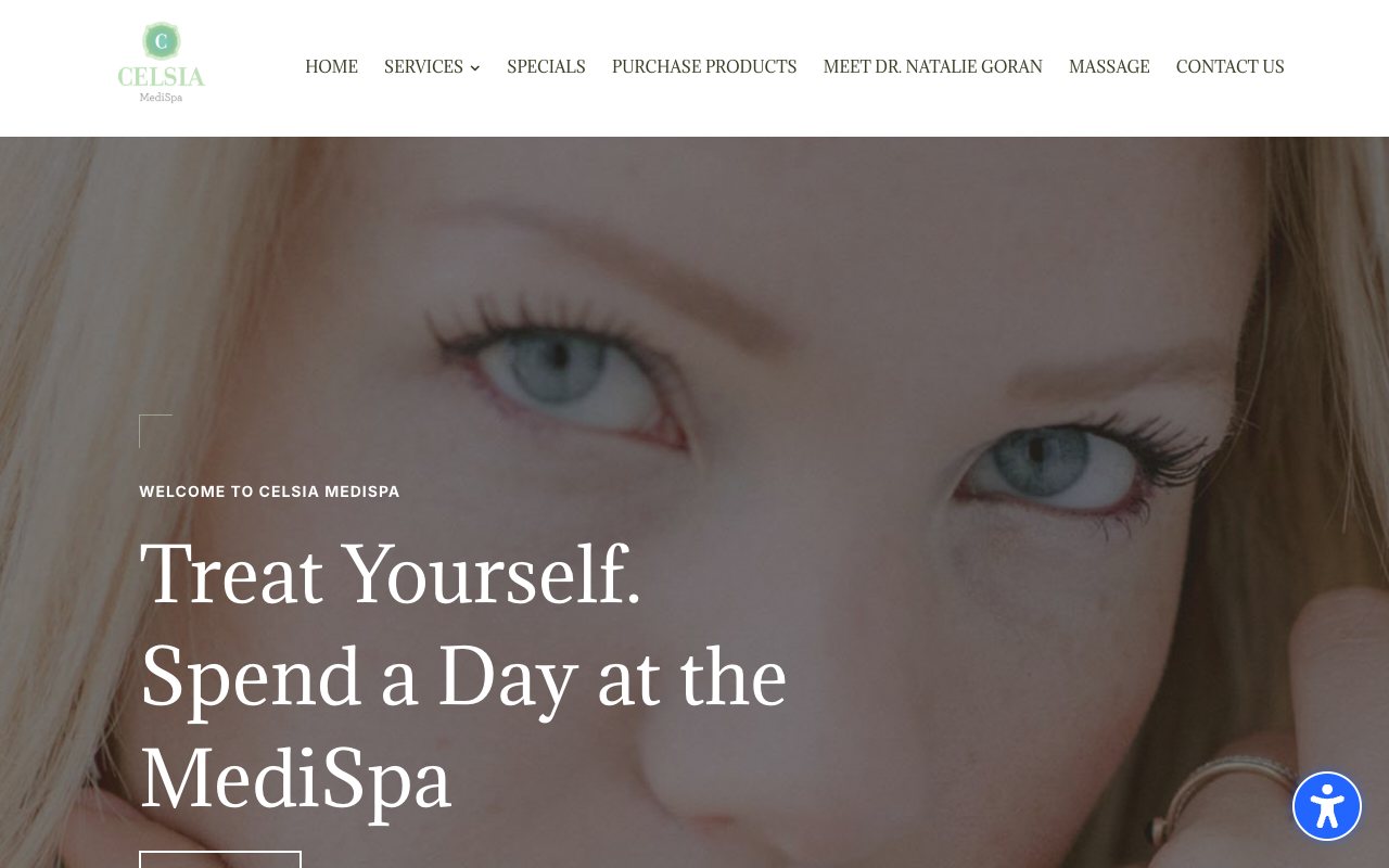 Celsia Medi Spa homepage