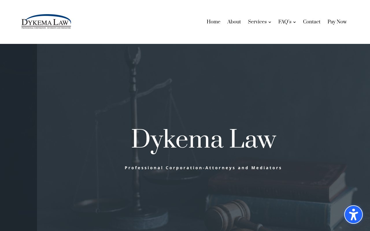 Dykema Law homepage