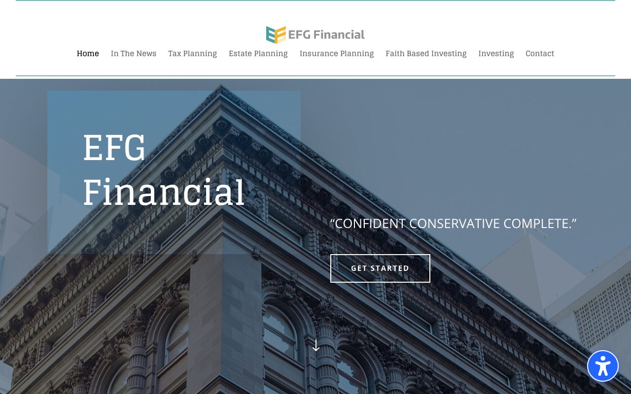 EFG Financial homepage