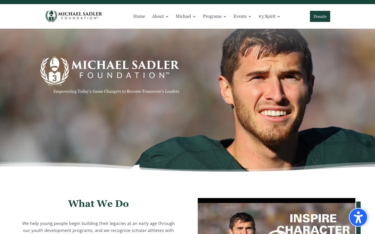 Michael Sadler Foundation homepage