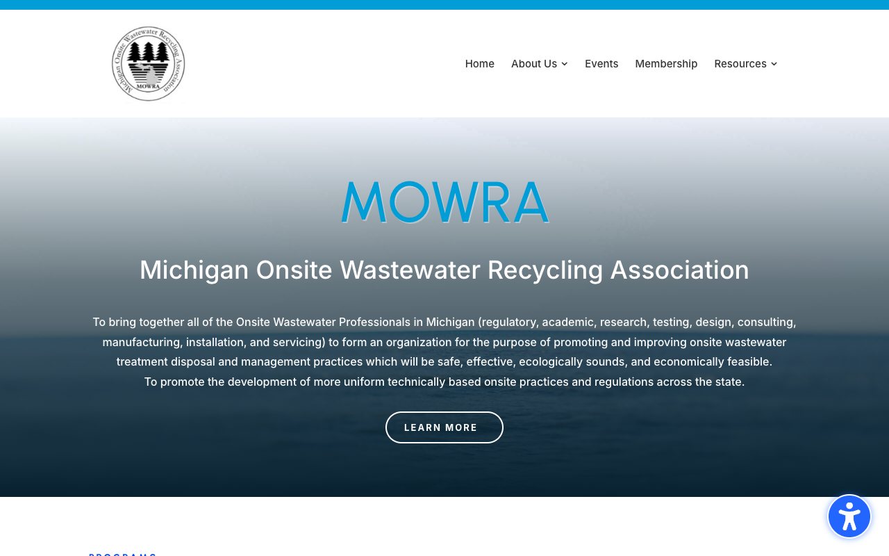 Michigan Onsite Wastewater Recycling Association homepage