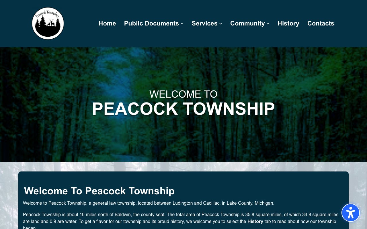 Peacock Township homepage