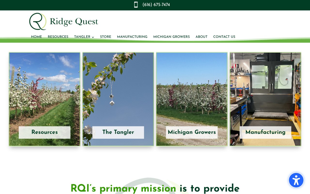 Ridge Quest homepage
