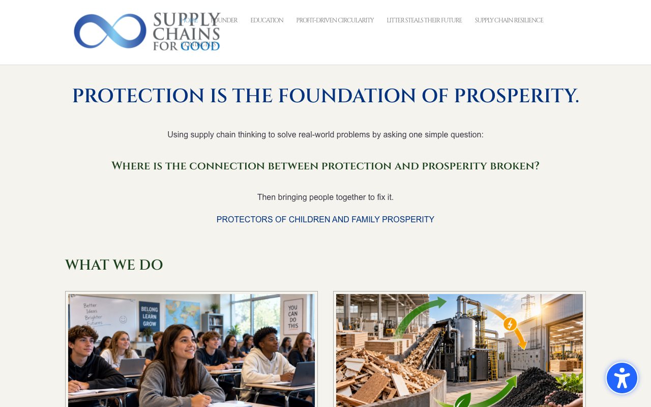 Supply Chains for Good homepage