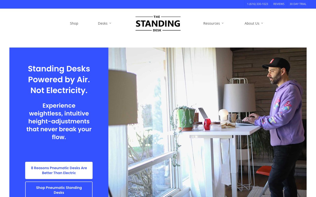 The Standing Desk homepage