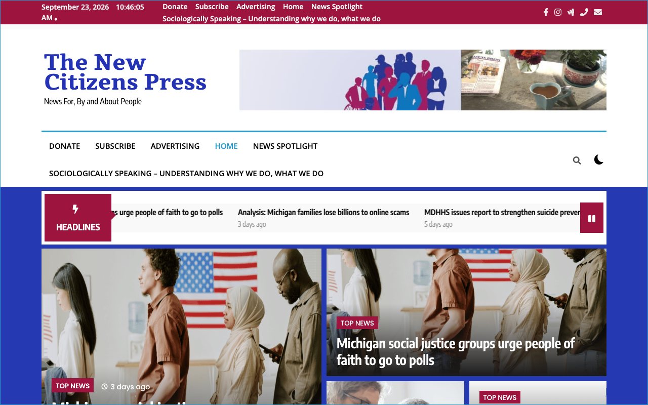 The New Citizens Press homepage